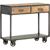 vidaXL Table console 90x35x74 cm Bois de récupération massif