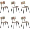vidaXL Chaises à manger lot de 6 bois de récupération solide