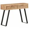 vidaXL Table console 100x35x76 cm Bois d'acacia avec bord naturel