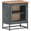 vidaXL Table de chevet Gris 40x30x50 cm Bois d'acacia massif