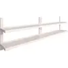 vidaXL Étagères murales flottantes à 2 niveaux 2 pcs Inox 300x30 cm