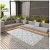 Tapis d'extérieur Gris 160x230 cm pp Vidaxl Gris et blanc