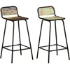 vidaXL Chaises de bar lot de 2 bois de récupération solide