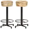 vidaXL Tabourets de bar lot de 2 66 cm bois de manguier massif