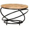 vidaXL Table basse Noir 60x60x40 cm Bois massif de manguier brut