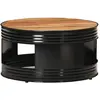 vidaXL Table basse Noir 68x68x36 cm Bois d'acacia massif