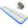 vidaXL Tapis gonflable de gymnastique avec pompe 600x100x15cm PVC Bleu