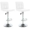 vidaXL Tabourets de bar lot de 2 blanc similicuir