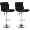 vidaXL Tabourets de bar lot de 2 noir similicuir