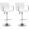 vidaXL Tabourets de bar lot de 2 blanc similicuir
