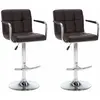 vidaXL Tabourets de bar lot de 2 marron similicuir