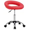 vidaXL Chaise de travail roulante Rouge Similicuir
