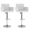 vidaXL Tabourets de bar lot de 2 blanc similicuir