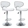 vidaXL Tabourets de bar 2 pcs blanc similicuir