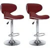 vidaXL Tabourets de bar lot de 2 rouge bordeaux similicuir