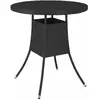 vidaXL Table de jardin Noir 70x70x73 cm Résine tressée