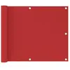 vidaXL Écran de balcon Rouge 75x500 cm PEHD