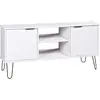 vidaXL Meuble TV New York Blanc Bois de pin massif