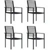 Chaises de jardin 4 pcs Rotin pvc Noir vidaXL - n/a