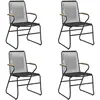 vidaXL Chaises de jardin lot de 4 noir 58x59x85,5 cm rotin PVC