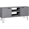 vidaXL Meuble TV New York Gris Bois de pin massif