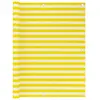 vidaXL Écran de balcon Jaune et blanc 120x500 cm PEHD
