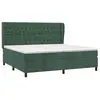 vidaXL Sommier à lattes de lit et matelas Vert foncé 200x200cm Velours