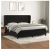 vidaXL Sommier à lattes de lit et matelas Noir 200x200 cm Velours