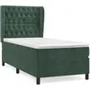 vidaXL Sommier à lattes de lit avec matelas Vert foncé 100x200 cm