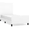 vidaXL Cadre de lit avec tête de lit Blanc 100x200 cm Similicuir