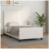 vidaXL Cadre de lit avec tête de lit Blanc 90x190 cm Similicuir