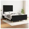 vidaXL Cadre de lit avec tête de lit Noir 120x200 cm Tissu