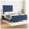 vidaXL Cadre de lit avec tête de lit Bleu 120x200 cm Tissu