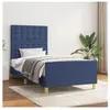vidaXL Cadre de lit avec tête de lit Bleu 90x190 cm Tissu