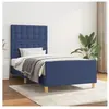 vidaXL Cadre de lit avec tête de lit Bleu 90x200 cm Tissu