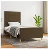 vidaXL Cadre de lit avec tête de lit Marron foncé 90x190 cm Tissu