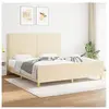 vidaXL Cadre de lit avec tête de lit Crème 180 x 200 cm Tissu