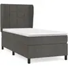 vidaXL Sommier à lattes de lit et matelas Gris foncé 140x190cm Velours