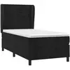 vidaXL Sommier à lattes de lit avec matelas Noir 90x200 cm Velours