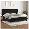 vidaXL Sommier à lattes de lit et matelas Noir 200x200 cm Velours