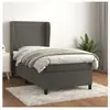 vidaXL Sommier à lattes de lit avec matelas Gris foncé 100x200 cm