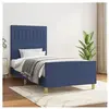 vidaXL Cadre de lit avec tête de lit Bleu 90x200 cm Tissu