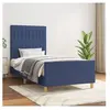 vidaXL Cadre de lit avec tête de lit Bleu 90x190 cm Tissu