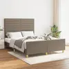 vidaXL Cadre de lit avec tête de lit Taupe 140x190 cm Tissu