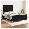 vidaXL Cadre de lit avec tête de lit Noir 120x200 cm Tissu