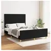 vidaXL Cadre de lit avec tête de lit Noir 140x200 cm Tissu