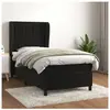 vidaXL Sommier à lattes de lit et matelas Noir 80x200 cm Velours