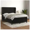 vidaXL Sommier à lattes de lit avec matelas Noir 140x190 cm Velours