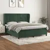 vidaXL Sommier à lattes de lit et matelas Vert foncé 180x200cm Velours