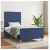 vidaXL Cadre de lit avec tête de lit Bleu 90x190 cm Tissu